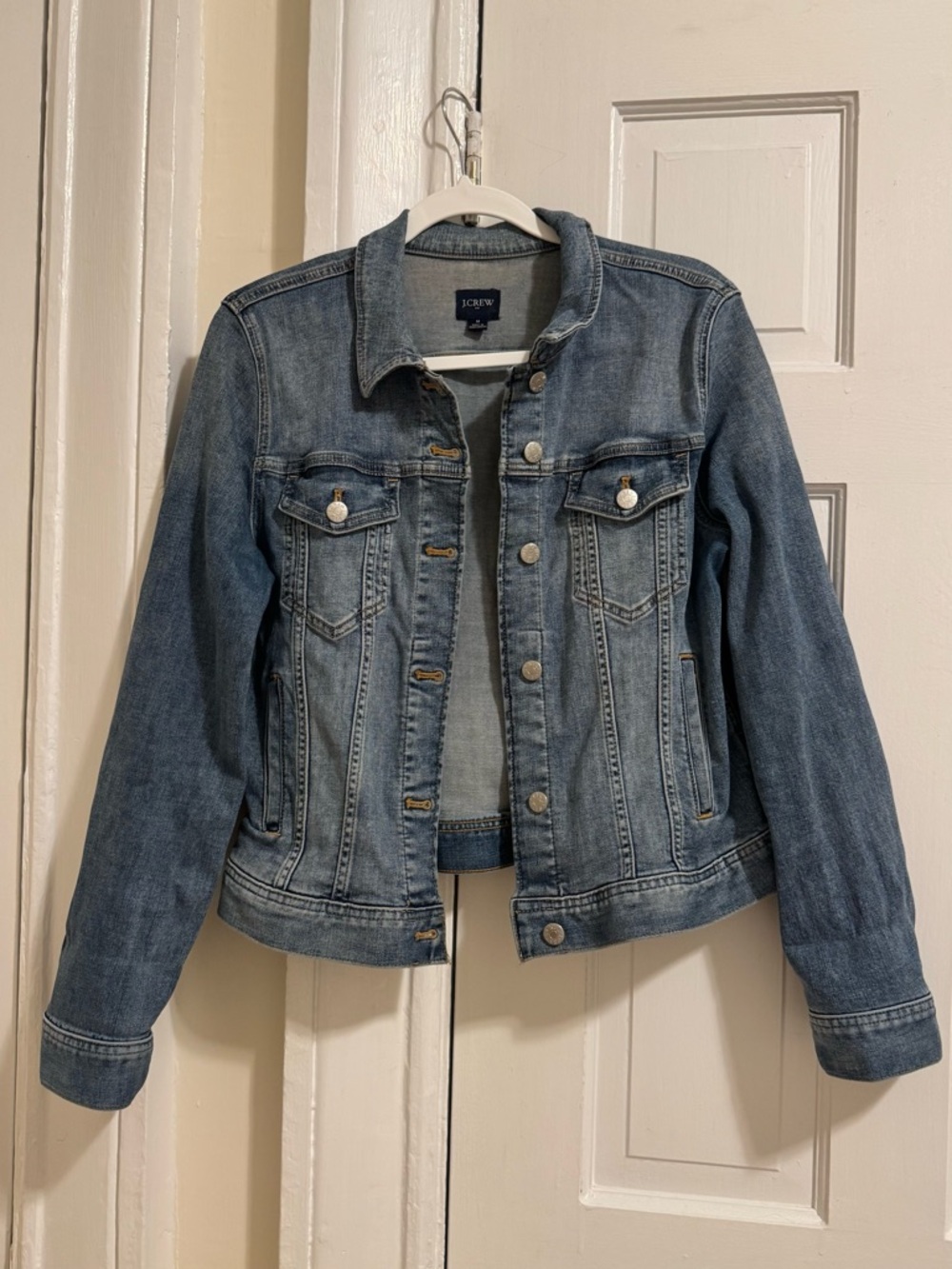 J.Crew Classic Denim Jacket Medium Wash Jean Jacket Blue M